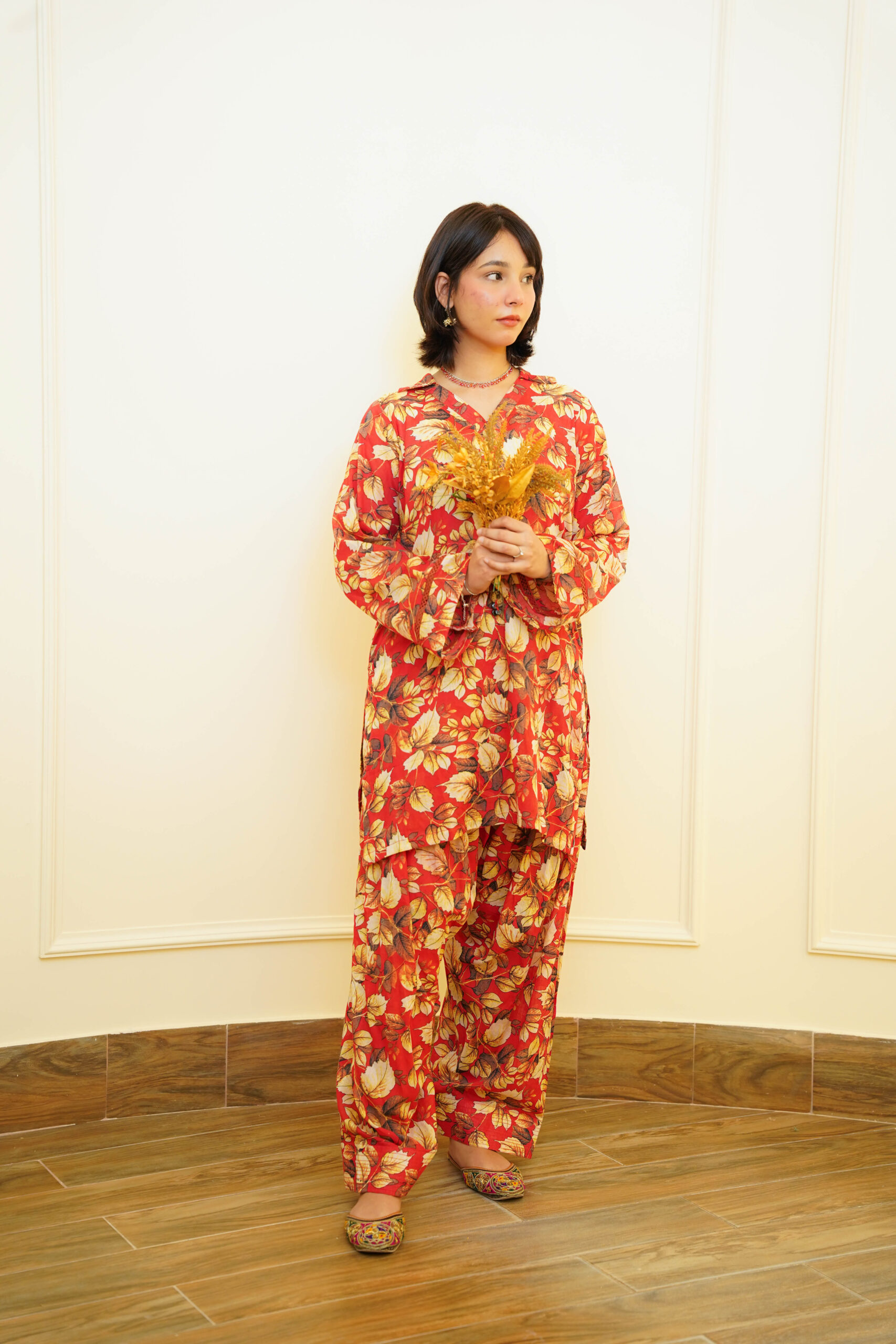 Crimson Autumnal Foliage Co-ord Set - Image 2