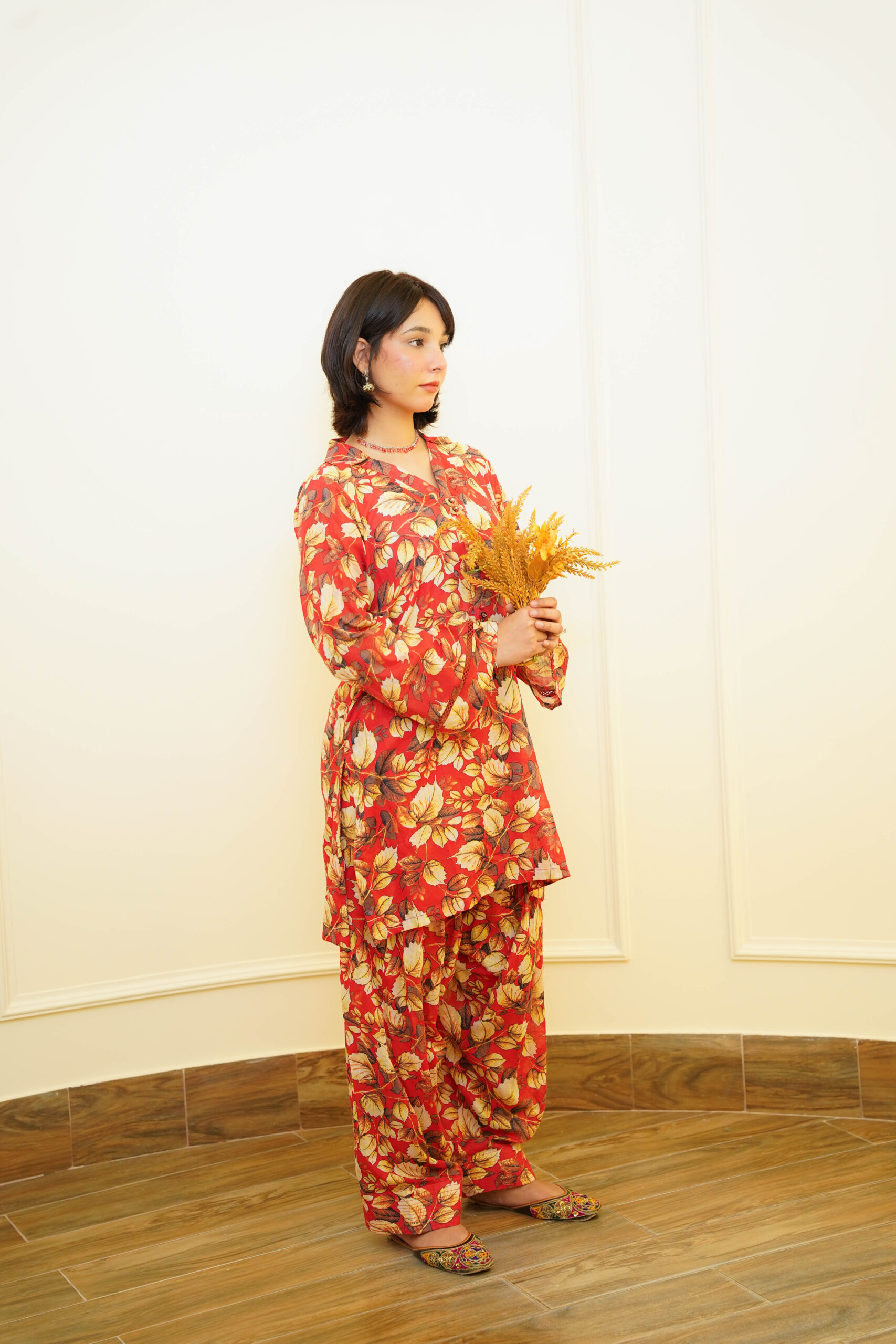 Crimson Autumnal Foliage Co-ord Set - Image 3